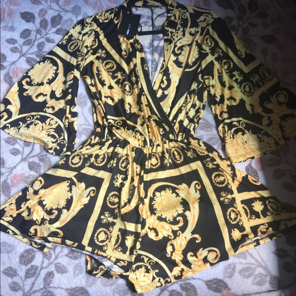 Black and Yellow Romper